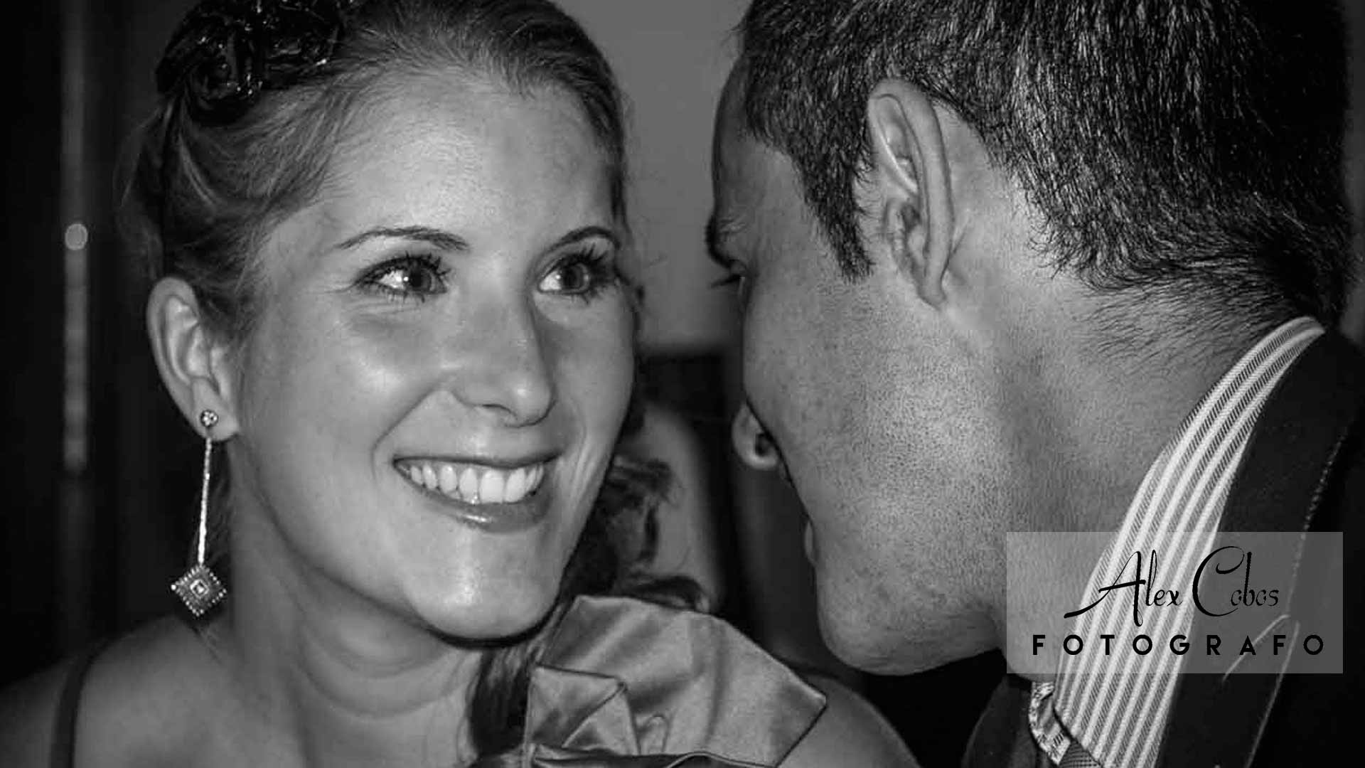 Foto de novios en boda de Álex Cobos